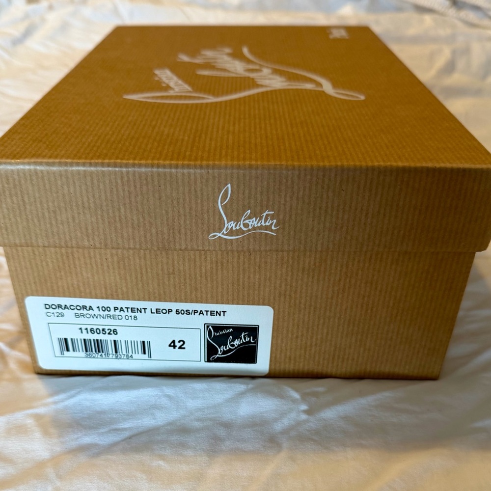 Christian Louboutin Doracora 100 Patent Leather Leopard Heels - Size 42 - Picture 8 of 8